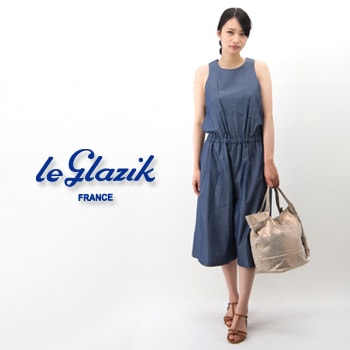 【SALE 50%OFF】Le glazik ル グラジック レディース インディゴダンガリー オールインワン［JL-3572TYD］【SS】【返品交換不可】