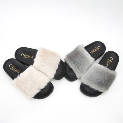 【SALE 50%OFF】Chiara キアラ レディース ファーフラットサンダル［10326］【SS】【返品交換不可】