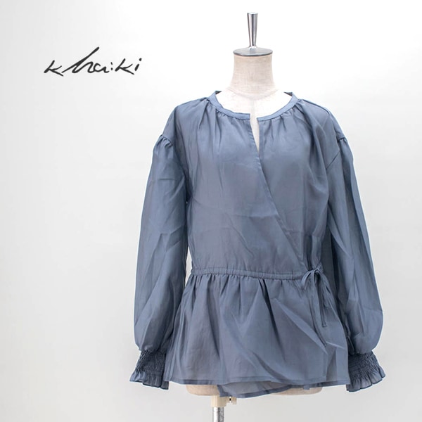【SALE 50%OFF】kha:ki カーキ レディース シアーカシュクールブラウス［MIL-20HBL87］【2020SS】【返品交換不可】