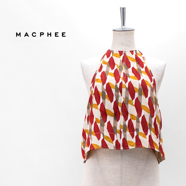 【SALE 40%OFF】TOMORROWLAND MACPHEE マカフィー レディース リピートプリント ホルターネックビスチェ［12-01-11-01035HN］【2021SS】【返品交換不可】