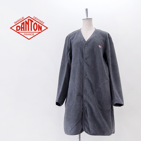 DANTON フリース　ロングカーディガン 楽天市場】秋冬新作 DANTON ダントン ノーカラー フリース