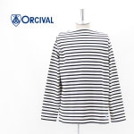 ORCIVAL オーシバル メンズ COTTON LOURD STRIPE バスクシャツ L/S［B211］【BASIC】|カットソー|MENS