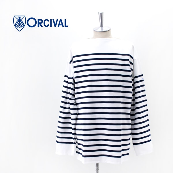 ORCIVAL オーシバル メンズ ワイドボディ ボートネック ボーダープルオーバー［6130］【BASIC】