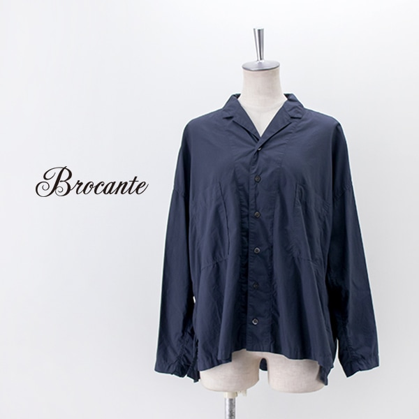 【SALE 40%OFF】Brocante ブロカント レディース コットンタイプライターワイドフレールシャツ［36-0192X］【SS】【返品交換不可】