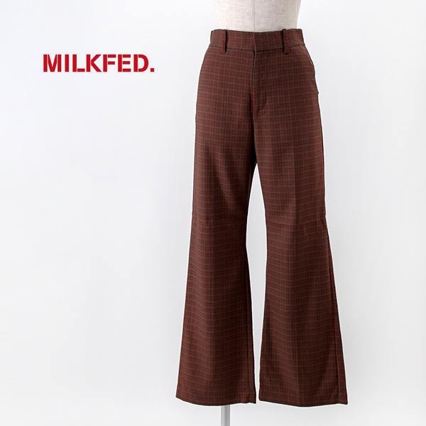 【SALE 40%OFF】MILKFED. ミルクフェド レディース PLAID INVERTED BOX PLEAT PANTS［103223031009］【2022FW】【返品交換不可】