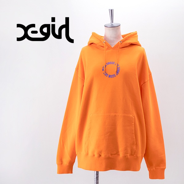 【SALE 40%OFF】X-girl エックスガール サークルロゴ スウェットフーディー［105224012014］【FW】【返品交換不可】