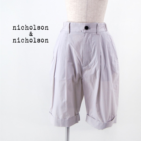 【SALE 50%OFF】nicholson&nicholson ニコルソン&ニコルソン レディース アークサッカー ショートパンツ［ARC-SUCKER］【2023SS】【返品交換不可】