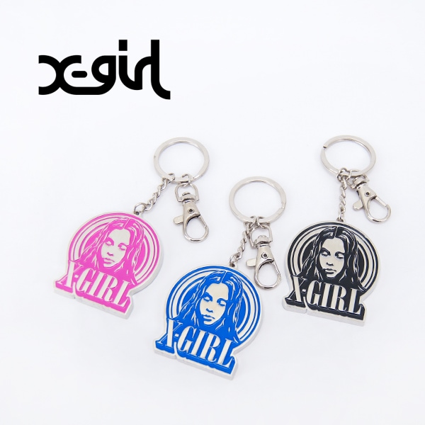 【SALE 40%OFF】X-girl エックスガール サークルバックグラウンド フェイスロゴキーチャーム［105233054003］【2023FW】【返品交換不可】