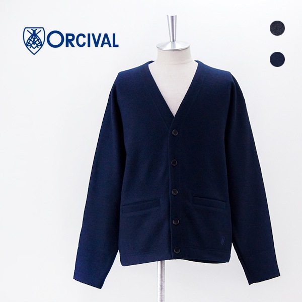 【SALE 40%OFF】ORCIVAL オーシバル メンズ  Vネックカーディガン［OR-C0282WPJ］【2023FW】【返品交換不可】-ユナイテッドオーク公式ウェブショップ