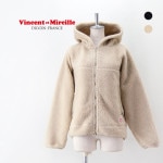 【SALE 40%OFF】Vincent et Mireille ヴァンソンエミレイユ レディース ボアジップフーディ［VM232KB25912］【2023FW】【返品交換不可】