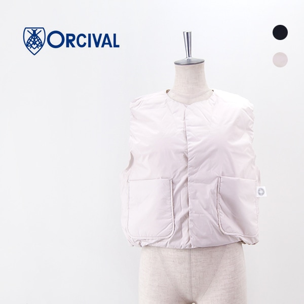 ORCIVAL ホワイト キルティングダウンベスト M ORCIVAL ホワイト