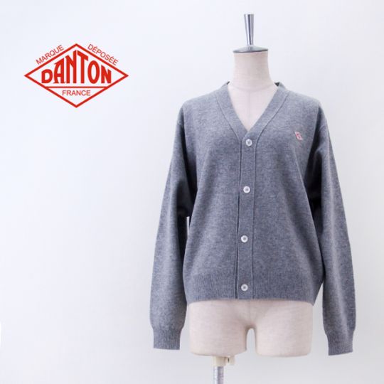 DANTON ダントン レディース ラムウール Vネックニットカーディガン
