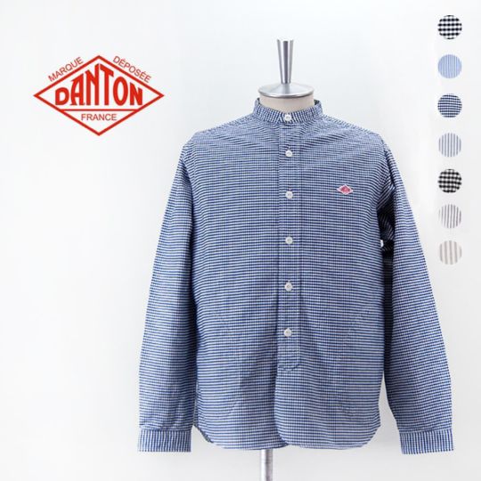 DANTON ダントン メンズ オックスフォード バンドカラーシャツ［DT-B0280OXP］【BASIC】