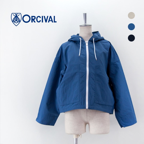 【SOLDOUT】ORCIVAL オーシバル レディース フーデッドジップブルゾン［OR-A0503ONB］【2024SS】