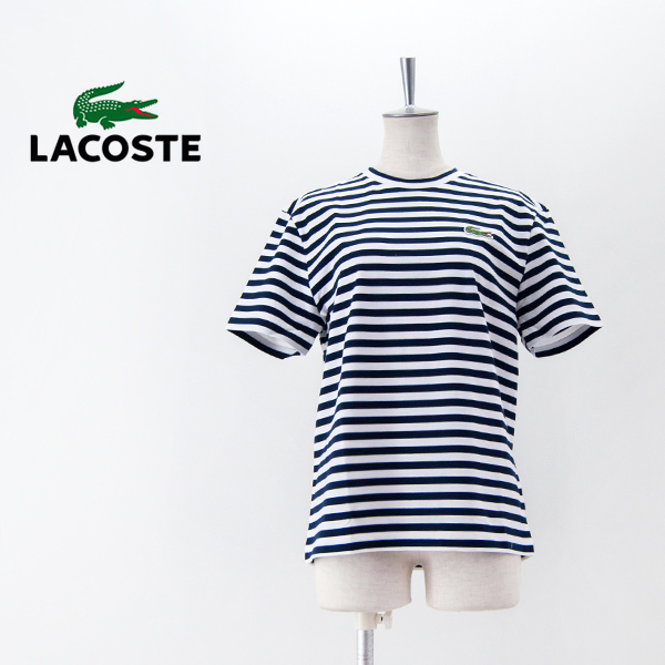 【SOLDOUT】LACOSTE ラコステ レディース ワイドマリンボーダーTシャツ［TF2594-10］【2024SS】