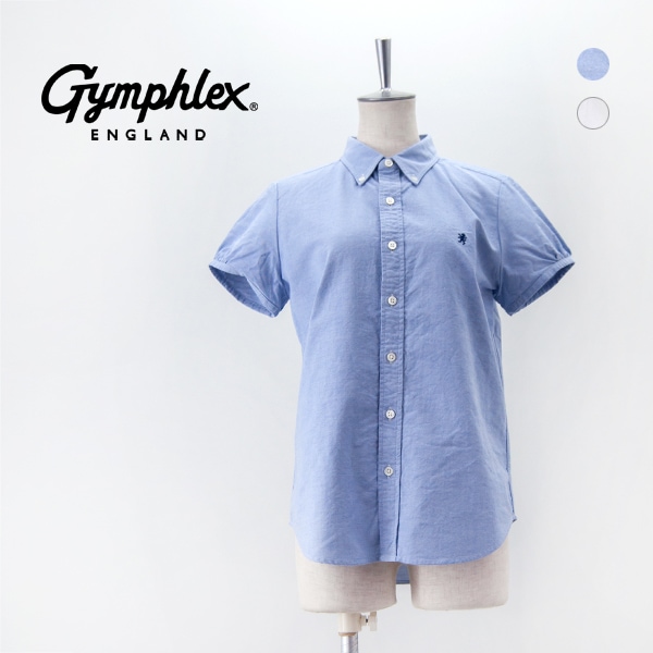 ブラウス シャツ Gymphlex | オックスフォード フレンチスリーブシャツ WOMEN レディース Gymphlex | オックスフォード フレンチスリーブシャツ WOMEN
