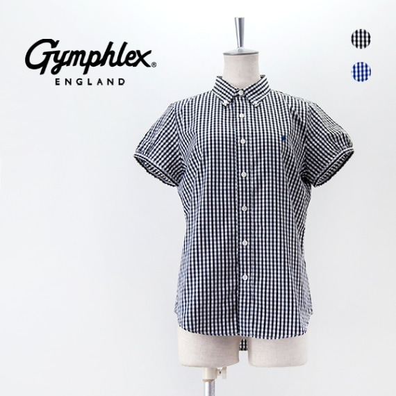ジムフレックス　フレンチリネン長袖チェックシャツ　日本製　14サイズ GYMPHLEX - 古着 GYMPHLEX ジムフレックス 日本製 ギンガム