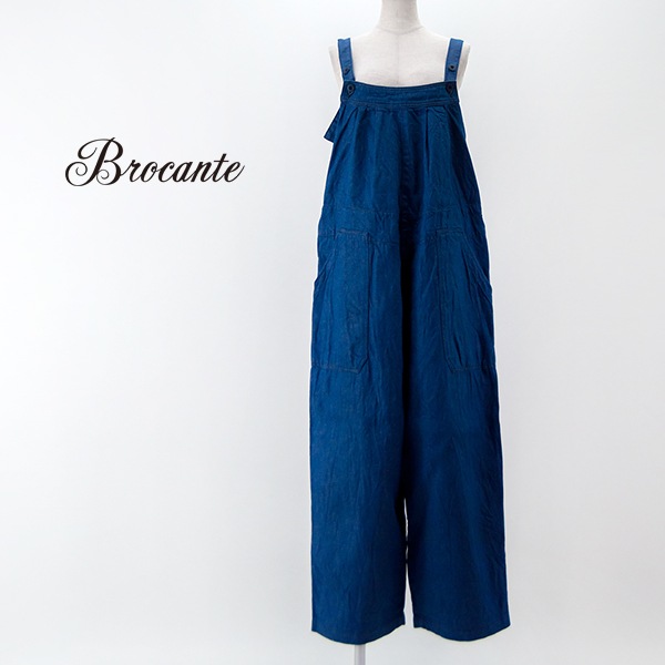 【SOLDOUT】Brocante ブロカント レディース 綿麻デニム タブリエサロペット［33-0372E］【2024SS】