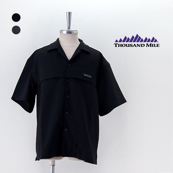 【SOLDOUT】THOUSAND MILE サウザウンドマイル ユニセックス ショートスリーブ オープンカラーシャツ［TM241LL00201］【2024SS】