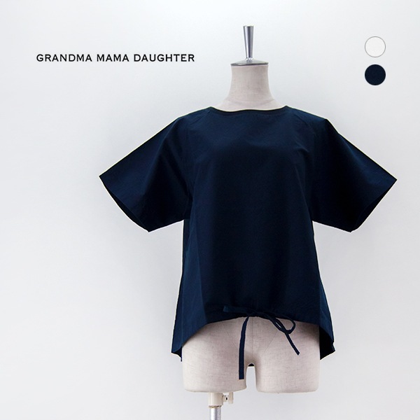 【SOLDOUT】GRANDMA MAMA DAUGHTER グランマ ママ ドーター レディース ドロストプルオーバーシャツ［GS2413951］【2024SS】