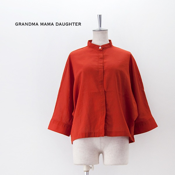 【SOLDOUT】GRANDMA MAMA DAUGHTER グランマ ママ ドーター レディース バンドカラーモモンガシャツ［GS2414241］【2024SS】