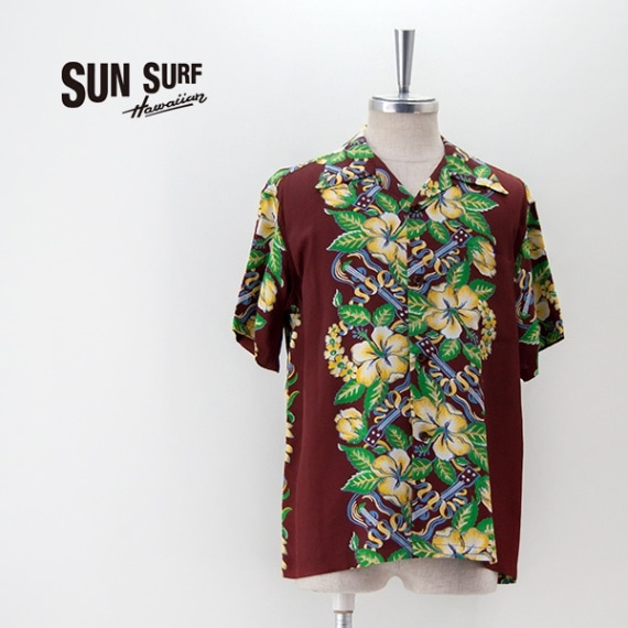 SUN SURF サンサーフ メンズ レーヨンハワイアンシャツ BLESSING GIFT FROM HAWAII［SS39212］【2024SS】