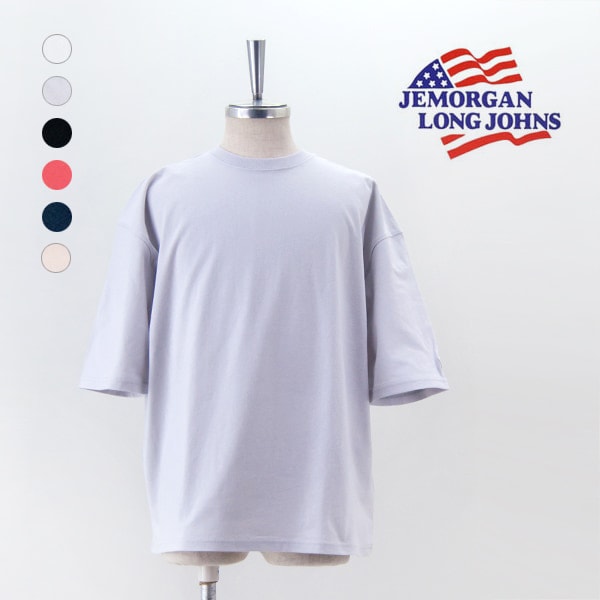 【SOLDOUT】JEMORGAN LONG JOHNS ジェーイーモーガンロングジョーンズ メンズ 天竺 袖ワッペン付き半袖ビッグＴ［JC018-32H］【BASIC】