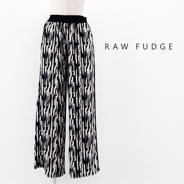 【SOLDOUT】RAW FUDGE ローファッジ レディース サイドラインプリントストレートパンツ［7640381］【2024SS】