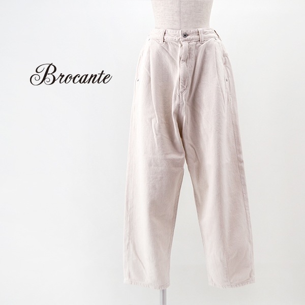 【SOLDOUT】Brocante ブロカント レディース 生成デニム アンプリッセパンツ［33-0376C］【2024FW】