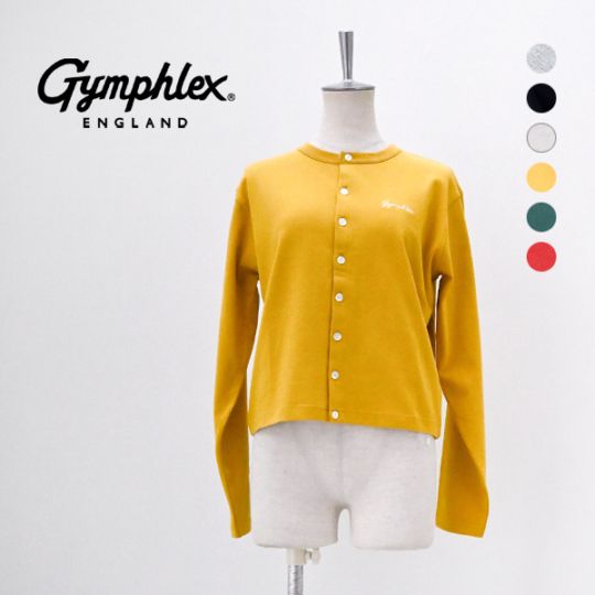 Gymphlex ジムフレックス レディース コットン 長袖ショートカーディガン［GY-C0367SCT］【BASIC】