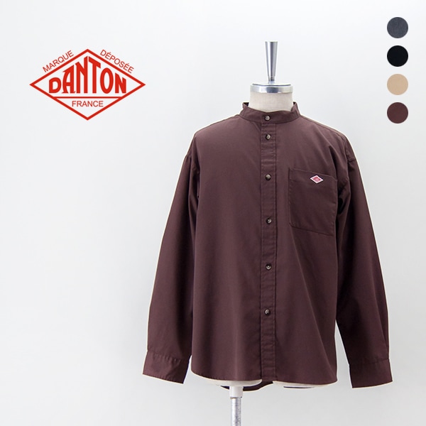 SOLDOUT】DANTON ダントン メンズ ツイル バンドカラーシャツ
