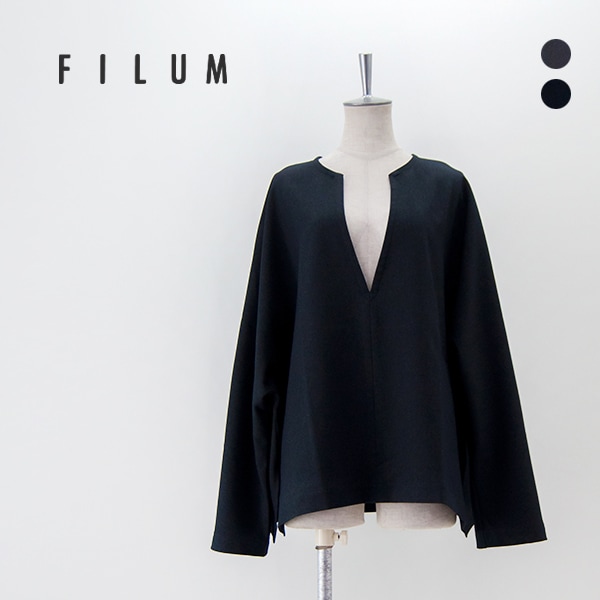 【SOLDOUT】FILUM フィルム レディース スキッパープルオーバー［2403-114］【2024FW】