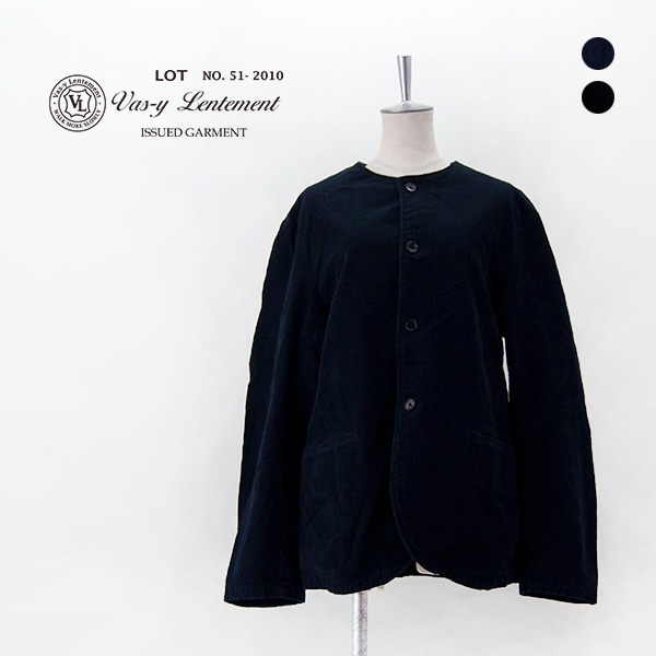 Vas-y Lentement ヴァジーラントモン レディース 9WALE コーデュロイ サイドベンツ ノーカラージャケット［NVL1751C9D］【2024FW】