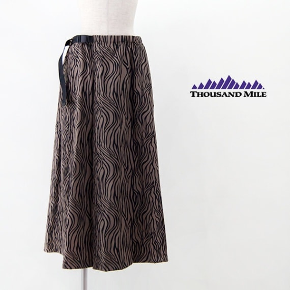 【SOLDOUT】THOUSAND MILE サウザウンドマイル レディース アニマル ウェーブ アジャストスカート［TM242QP00172］【2024FW】