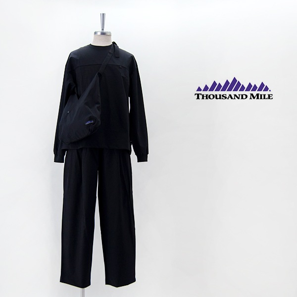 【SOLDOUT】THOUSAND MILE サウザウンドマイル メンズ ロングスリーブTシャツ&ロングパンツセット［TM242NP00021］【2024FW】