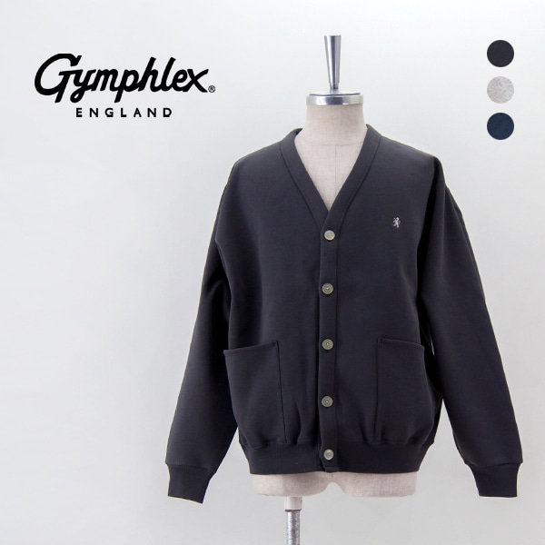 Gymphlex ジムフレックス メンズ スウェット Vネックカーディガン[GY-C0295TCF]【BASIC】