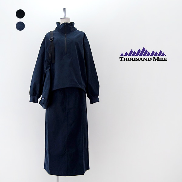 【SOLDOUT】THOUSAND MILE サウザウンドマイル レディース ハーフジッププルオーバー&スリットスカートセット［TM242CD00182］【2024FW】