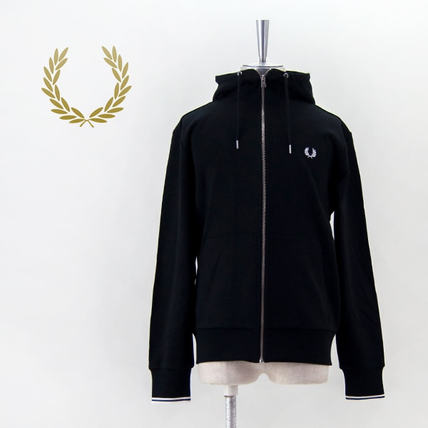 【SOLDOUT】FRED PERRY フレッドペリー ユニセックス フーデッドジップスルー スウェットシャツ［J7536］【BASIC】