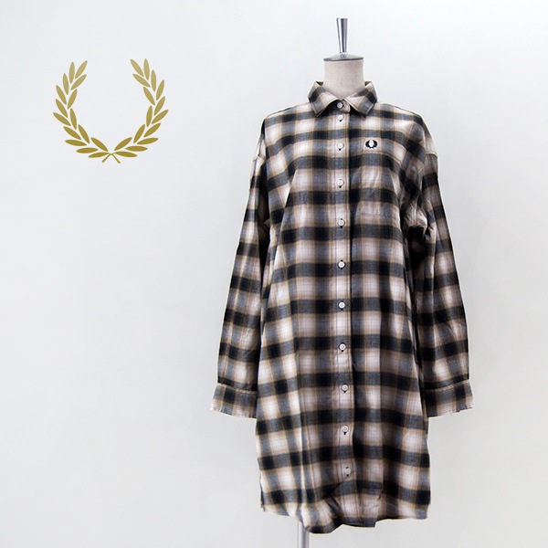 FRED PERRY フレッドペリー レディース ブラッシュドチェック シャツ