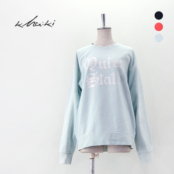 【SALE 40%OFF】kha:ki カーキ レディース ヴィンテージ染めスウェットシャツ[MIL24FCS3420]【2024FW】【返品交換不可】