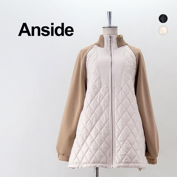 【SOLDOUT】Anside アンサイド レディース キルティング×ニードルポンチ ジッパージャケット［7442704］【2024FW】