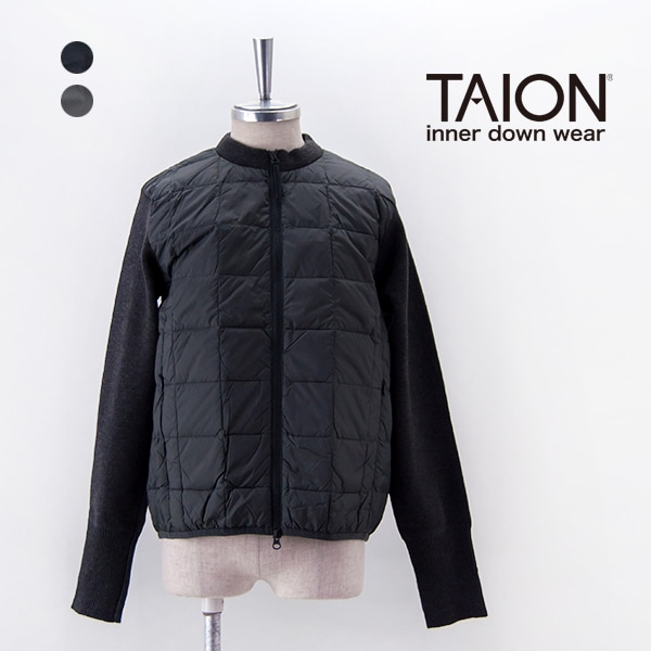 【SALE 20%OFF】TAION タイオン メンズ ベーシック モックネックWジップ ニットスリーブ ダウンジャケット［TAION-105WZSN］【BASIC】【返品交換不可】