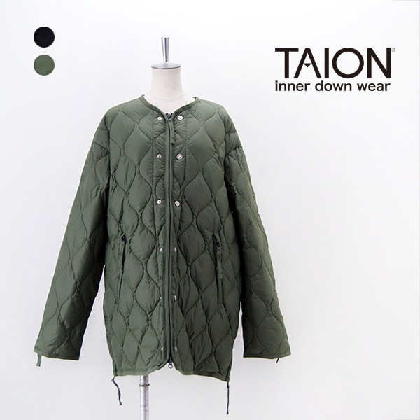 【SOLDOUT】TAION タイオン ユニセックス ミリタリー M65 ライナーWジップ ダウンジャケット ソフトシェル［TAION-M65LSZBML-1］【2024FW】