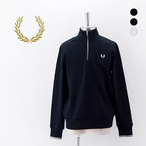 【SOLDOUT】FRED PERRY フレッドペリー ユニセックス ハーフジップスウェットシャツ［M3574］【BASIC】