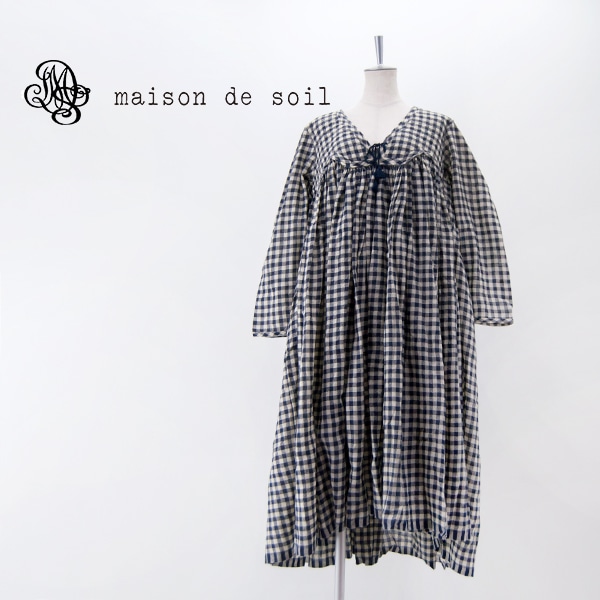 maison de SOIL メゾン ド ソイル レディース ウールチェックワンピース［NMDS3303］【FW】