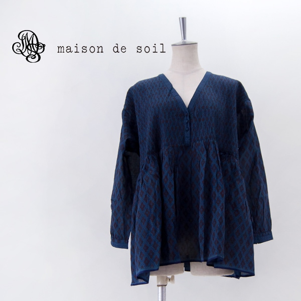 【SALE 70%OFF】maison de SOIL メゾン ド ソイル レディース ピンタックギャザーチュニック［NMDS2383］【FW】【返品交換不可】