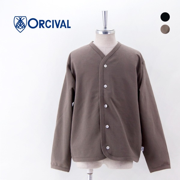 【SOLDOUT】ORCIVAL オーシバル メンズ コットン Vネックカーディガン［OR-C0425CUT］【2025SS】