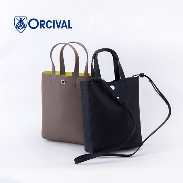 ORCIVAL オーシバル ダブルフェイスレザー 2WAYトートバッグ［OR-H0346DFT］【BASIC】