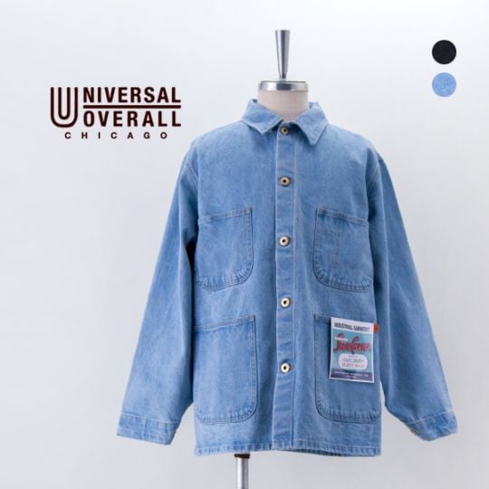 【SALE 30%OFF】UNIVERSAL OVERALL ユニバーサルオーバーオール メンズ デニムカバーオール［U2513225-B］【2025SS】【返品交換不可】