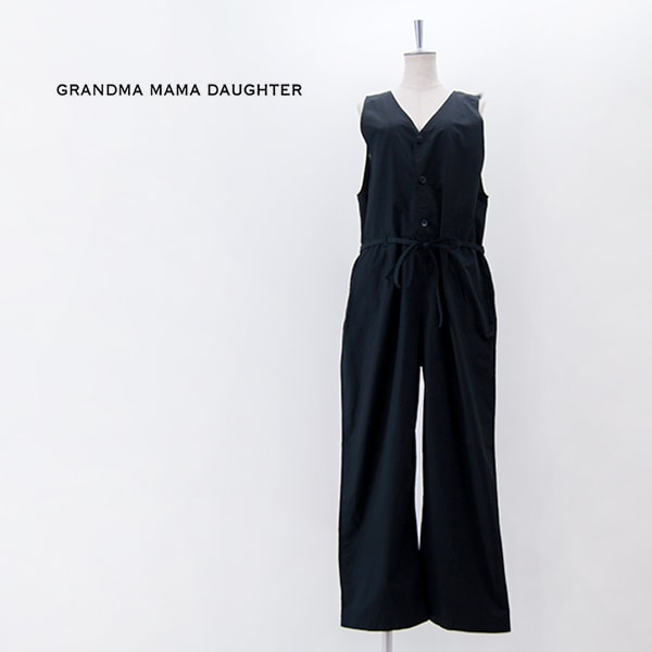 【SOLDOUT】GRANDMA MAMA DAUGHTER グランマ ママ ドーター レディース ワッシャーツイルオールインワン［GP2513721］【2025SS】